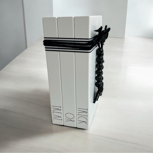 NWT Rae Dunn ‘Trick or Treat’ Faux Book Stack Decor - Picture 6 of 9